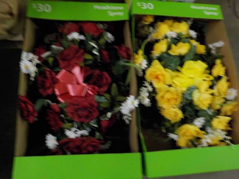 lot 228 image: 2 Headstone Sprays...