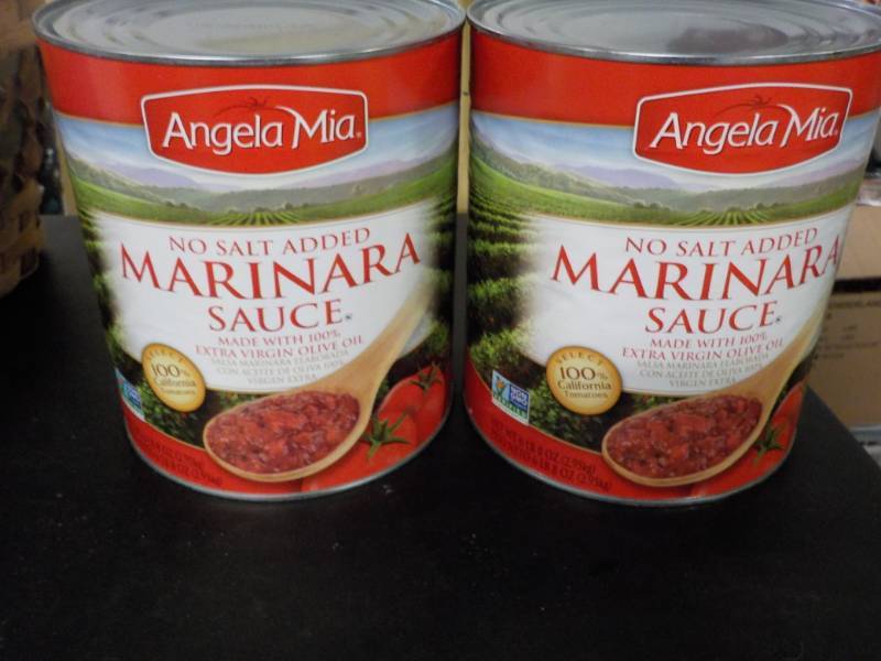 lot 233 image: 2 Cans Marinara Sauce each can 6 l...