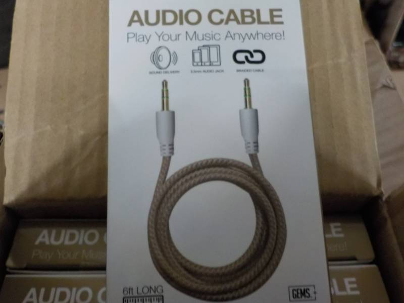 lot 234 image: Case of 48 Gold Audio Cables...