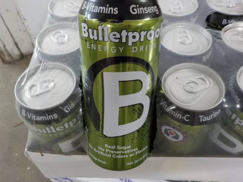 lot 267 image: Case of Bullet Proof Energy Drink...