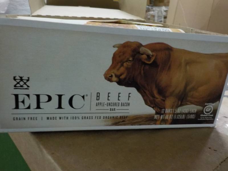 lot 316 image: 12 Bags Epic Beef Apple Uncured Bac...