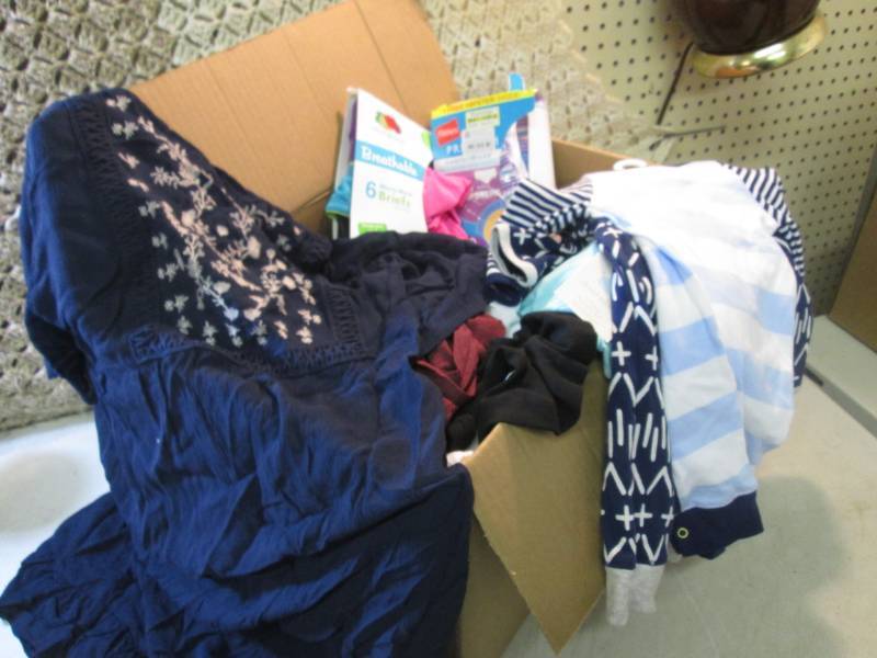 lot 12 image: Box Full of Assorted Clothes New wi...