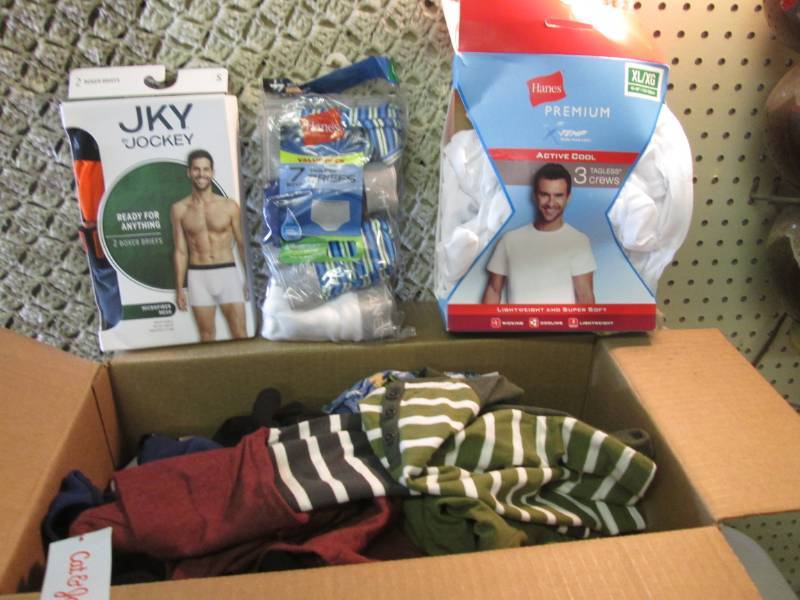 lot 19 image: Box Full of Assorted Clothes New wi...