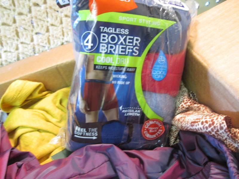lot 44 image: Box Full of Assorted Clothes New wi...