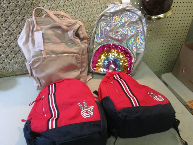 lot 45 image: Lot of 4 Packpacks New with Tags  A...