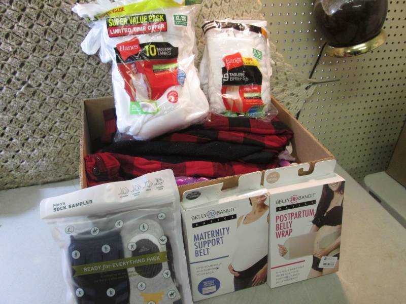 lot 61 image: Box Full of Assorted Clothes New wi...