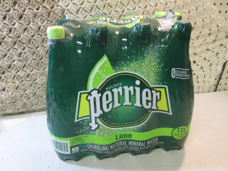 lot 90 image: 12-Pack of Perrier Lime Sparkling N...