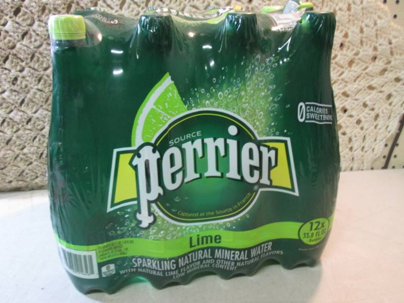 lot 92 image: 12-Pack of Perrier Lime Sparkling N...