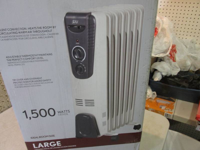 lot 125 image: SAI Oil Filled Radiator Heater Open...