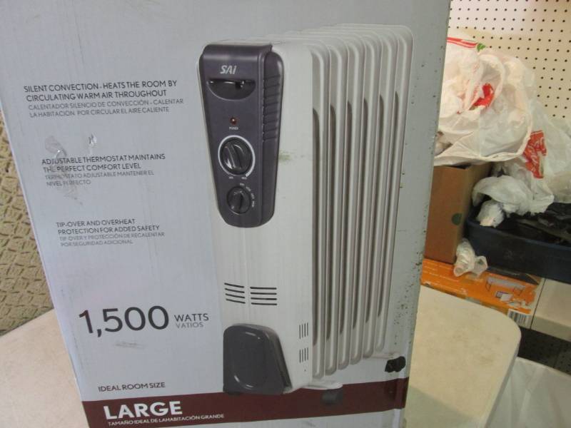 lot 131 image: SAI Oil Filled Radiator Heater Open...