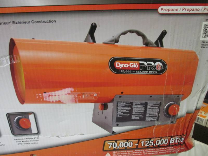 lot 134 image: Dyna-Glo Pro Portable Forced Air He...