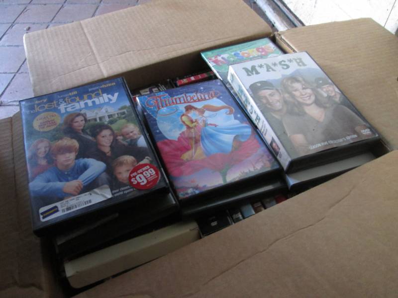 lot 198 image: Box Full of DVDs  CLR...