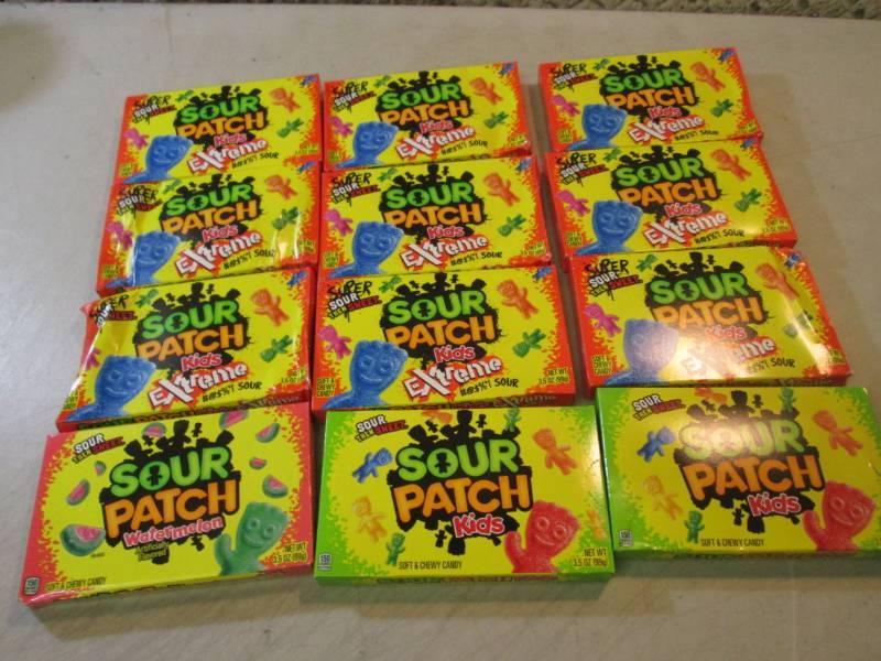 lot 248 image: 12 Boxes of Assorted Sour Patch Kid...