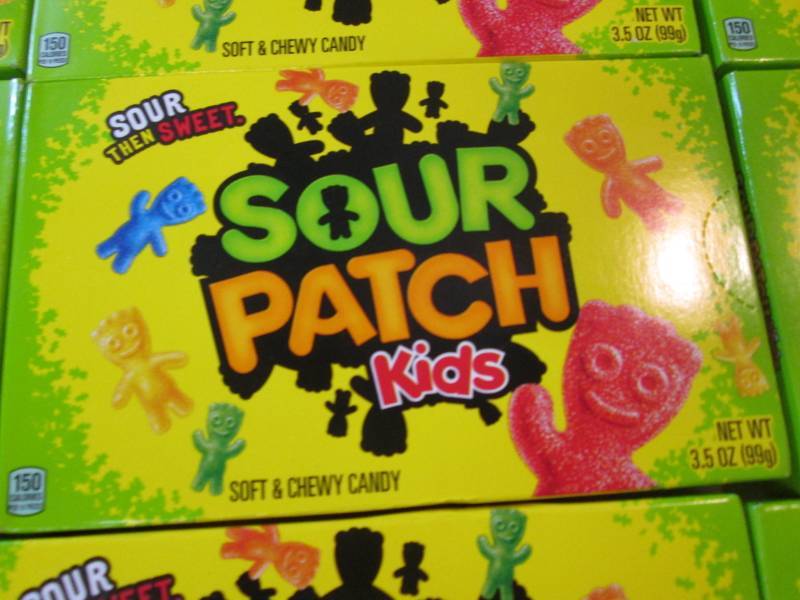 lot 249 image: 12 Boxes of Sour Patch Kids Candy B...
