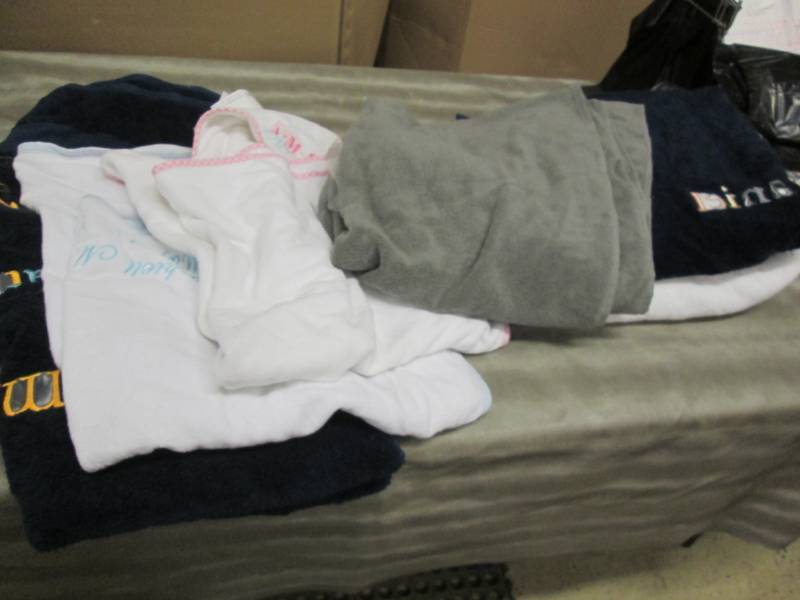 6 Pre- Personalized Towels & Hooded...