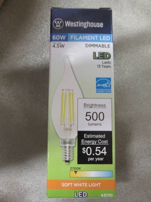 Pack of 6 Westinghouse 60 W Filamen...