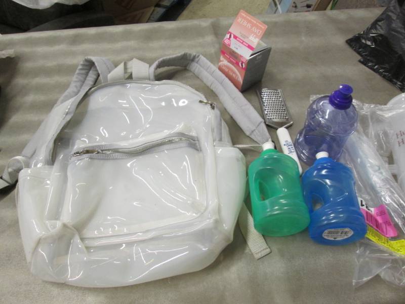 Clear Back pack, Water Jugs, Hnee H...