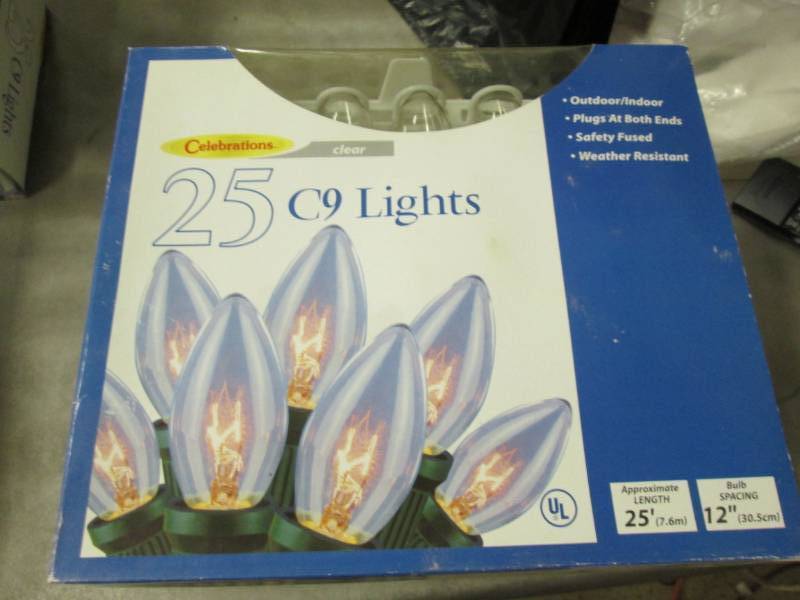 4- 25 pk C9 Lights Clear...