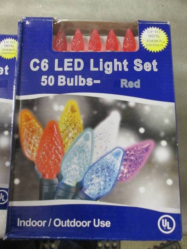 5- 50 pks of C6 LED Red Lights...