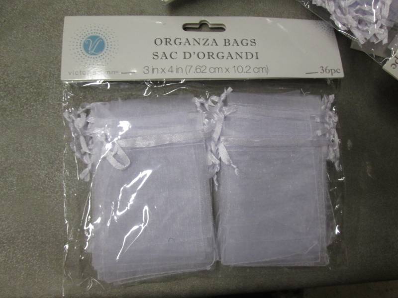15 packs of 36 Organza Bags 3x4 inc...