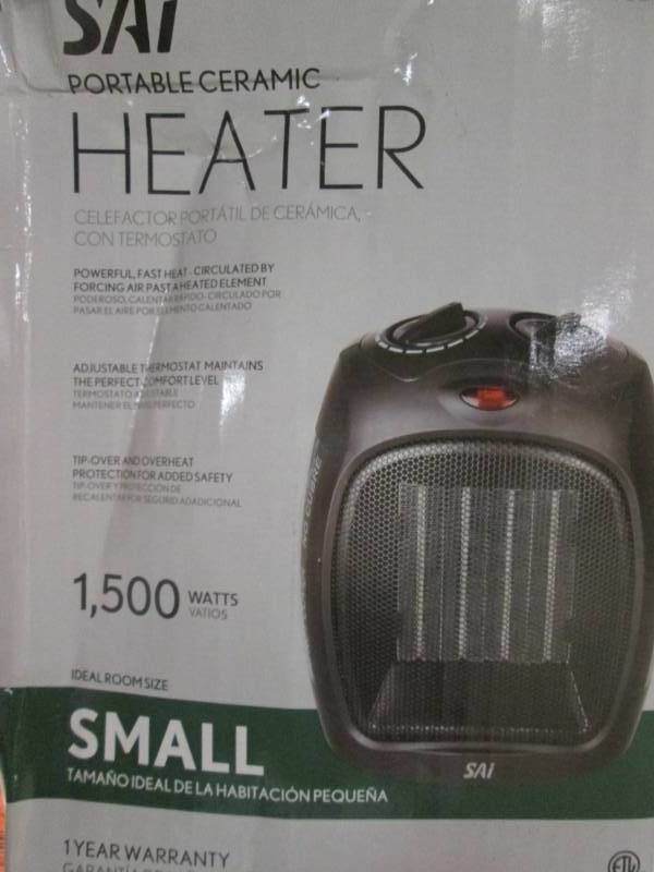 lot 39 image: SAI Portable Ceramic Heater (Small)...