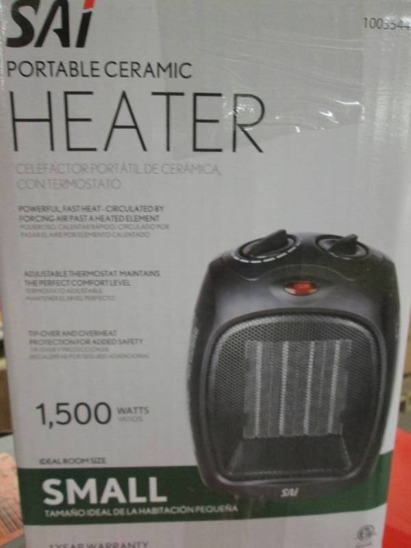 lot 41 image: SAI Portable Ceramic Heater (Small)...