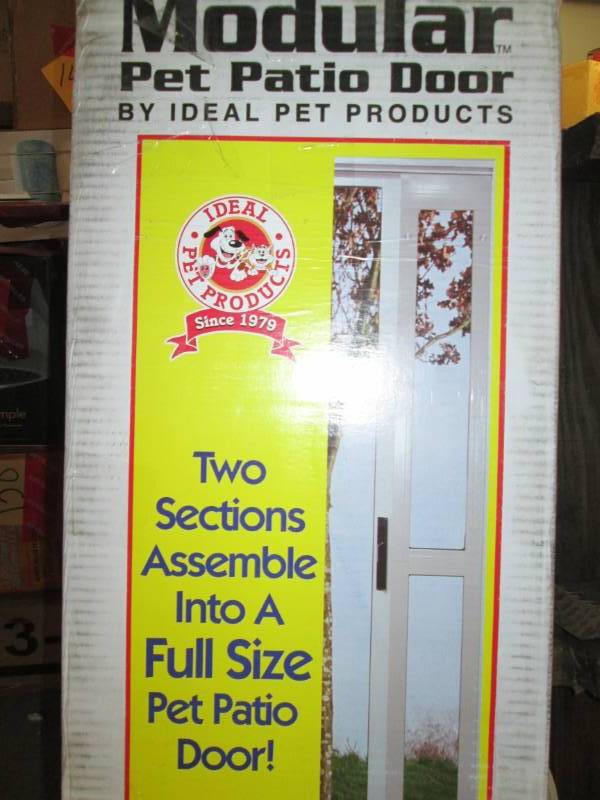 lot 68 image: Small Modular Pet Patio Door -White...