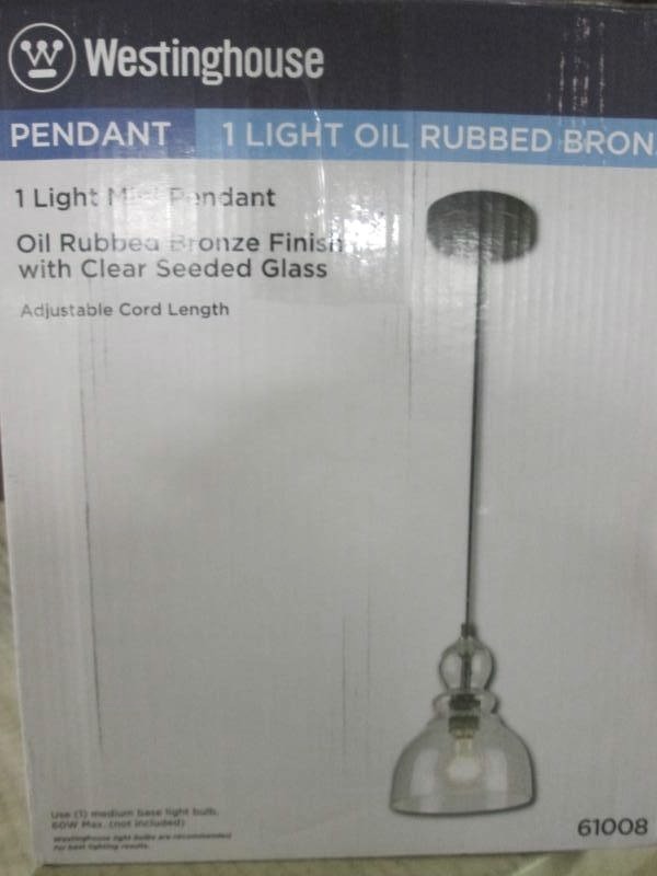 lot 81 image: WestingHouse Pendant Light 60 H X ...