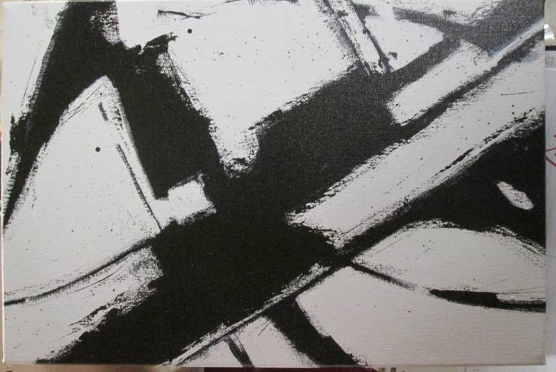 lot 94 image: Expresson Abstract Canvas Print (Bl...