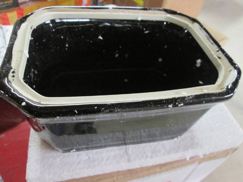 lot 110 image: Ceramic Storage Jar (Black) 6 X 4...