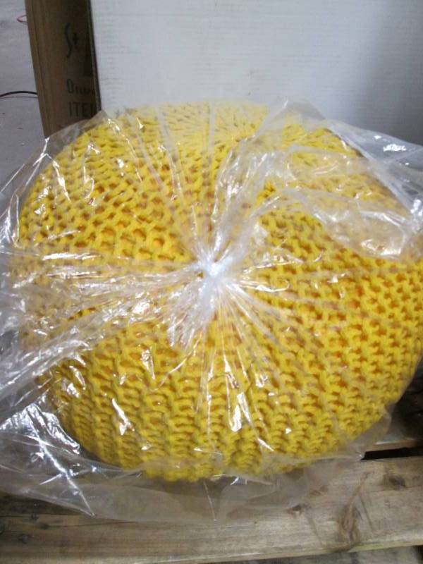 lot 140 image: Giraldo Mabery Knitted Pouf Upholst...
