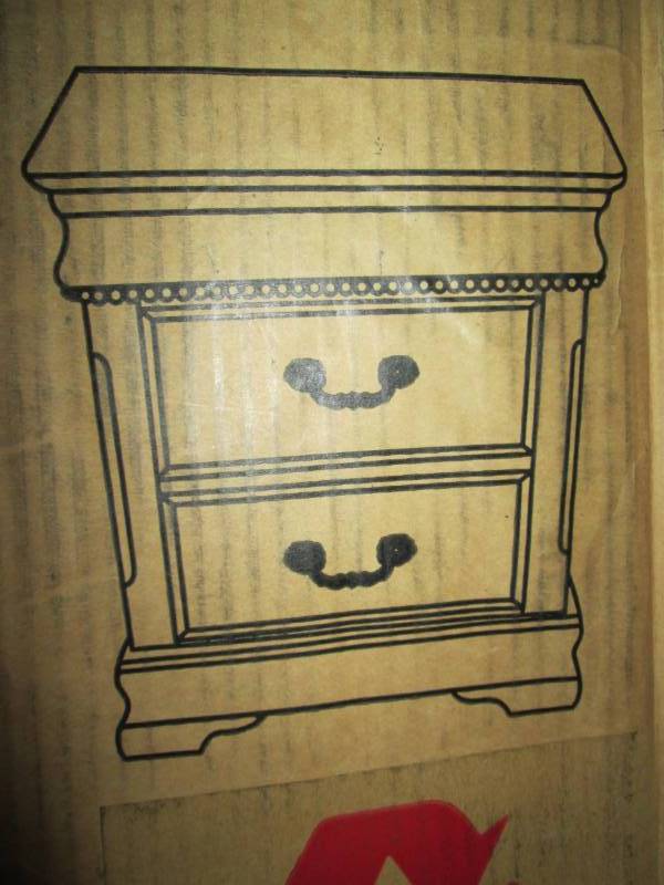 lot 165 image: Wooden 2 Drawer Nightstand (White) ...
