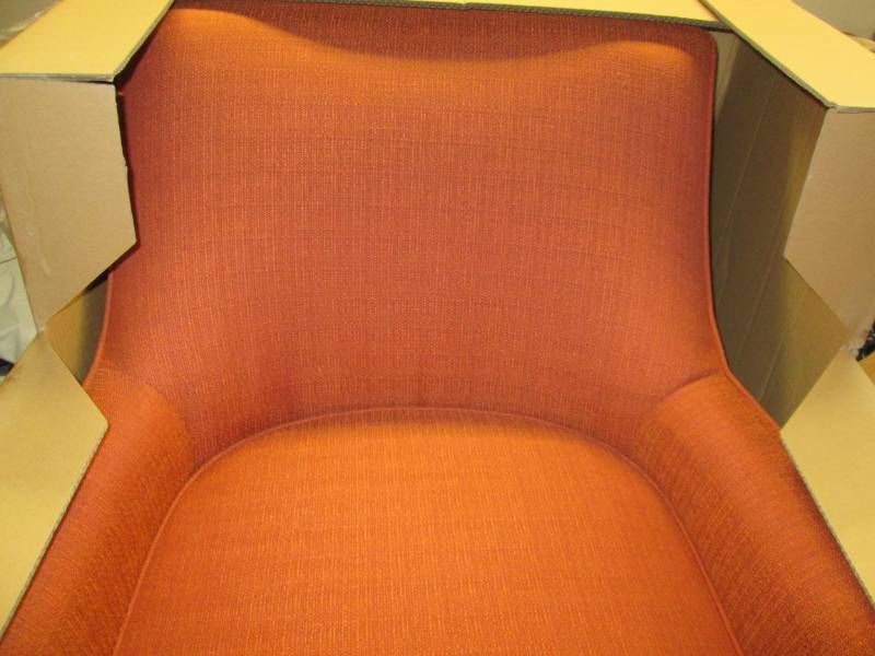 lot 166 image: Margot Accent Chair (Orange) Big...