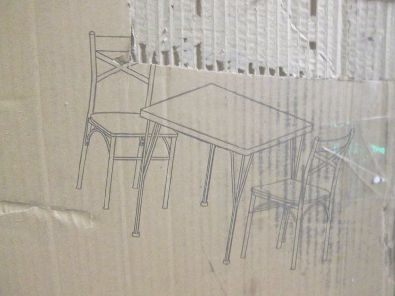lot 174 image: Guertin 3pc. Dining Table Set (Grey...