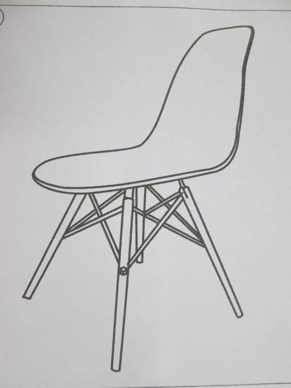 lot 198 image: 2pc. Plastic Molded Side Chair (Whi...