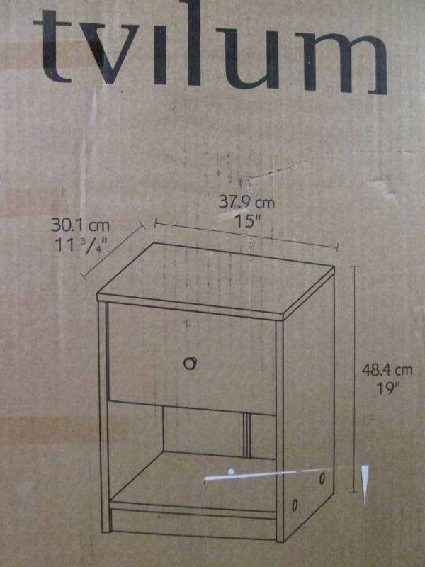 lot 199 image: Tvilum Altus 1 Drawer Night Stand...