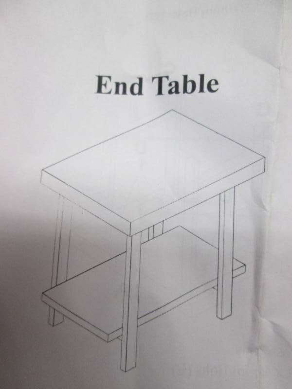 lot 205 image: Veropeso Solid Wood End Table ...