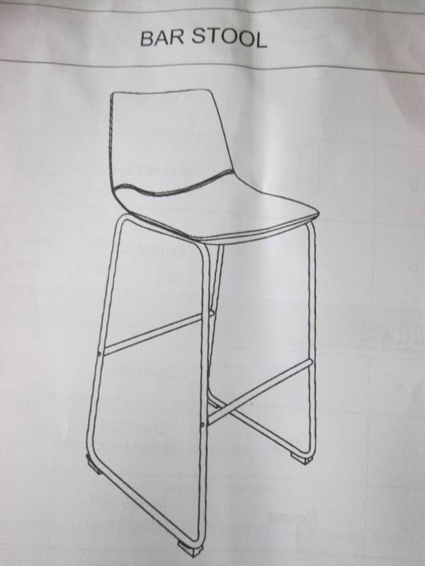 lot 209 image: 2pc. Liara 24 Bar Stool (Brown) ...