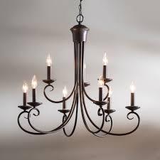 lot 10 image: 9 Light Candle Style Chandelier  -B...