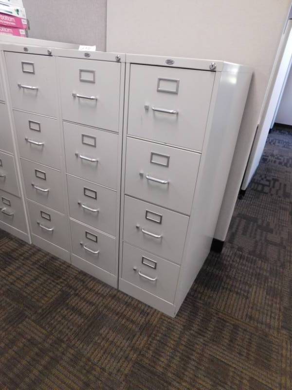 Three Office Depot File Cabinets 15 W X 50 H X 26 D