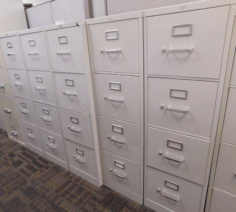 lot 22 image: 5 File Cabinets - 15(w) x 52(h) x 26.5(d)