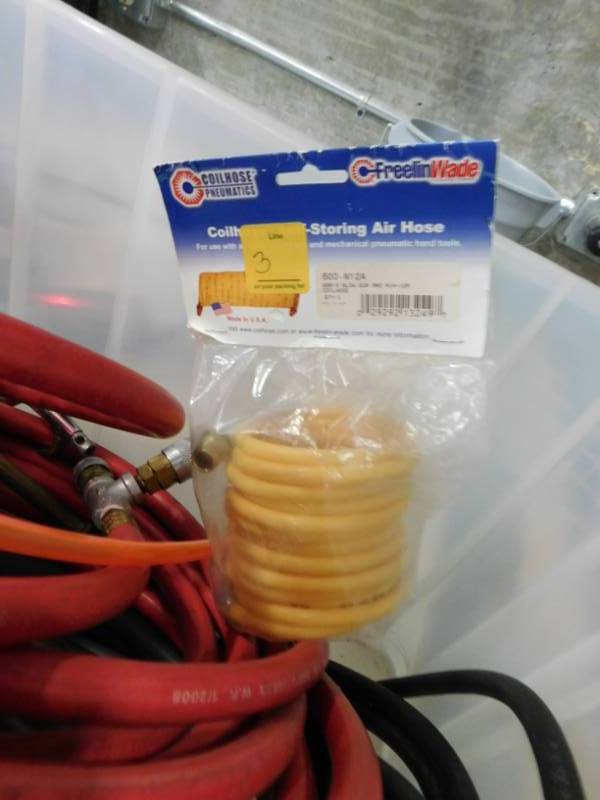 lot 81 image: Tote with Air Hoses