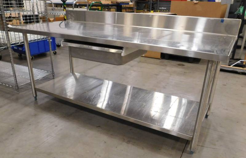 lot 129 image: NSF Stainless Steel Table - 6(w) x 35(h) x 30(d)