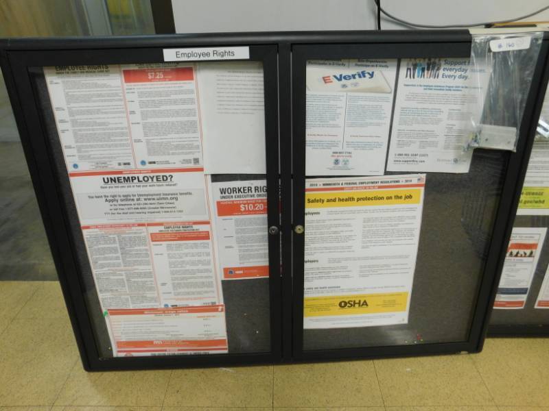 lot 160 image: Two Display Cabinets with Mounting Brackets