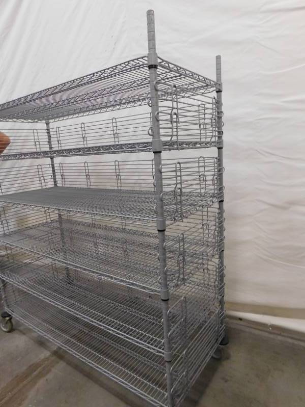 lot 212 image: Nexel Rolling Storage Rack - 74(w) x 80(h) x 24(d)