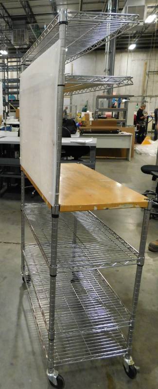 lot 217 image: Metro Rolling Work BenchCart - 36(w) x 67(h) x 18(d)