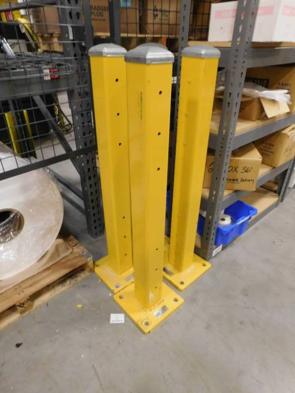 lot 241 image: Four Steel Guard Safety Posts