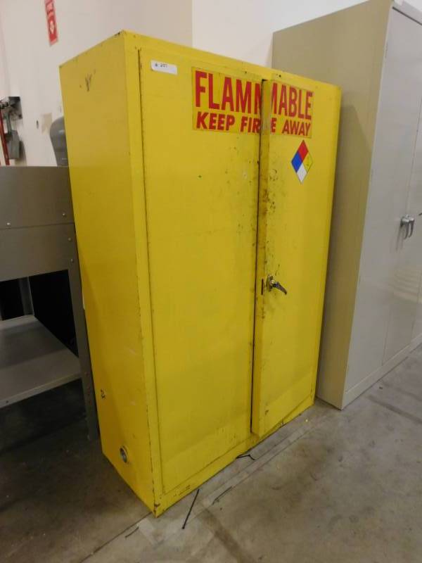 lot 287 image: Flammable Safety Cabinets - 43(w) x 65(h) x 18(d)