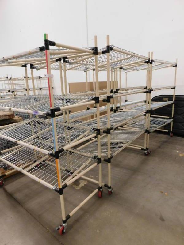 lot 307 image: Five Rolling Storage Carts - 50(w) x 69(h) x 24(d)