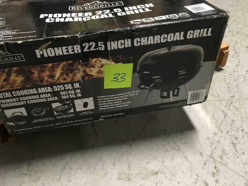 lot 33 image: RiverGrille Pioneer 22.5 in. Charcoal Grill in Black